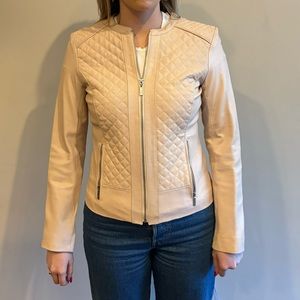 Cole Haan Genuine Leather Light Pink Jacket